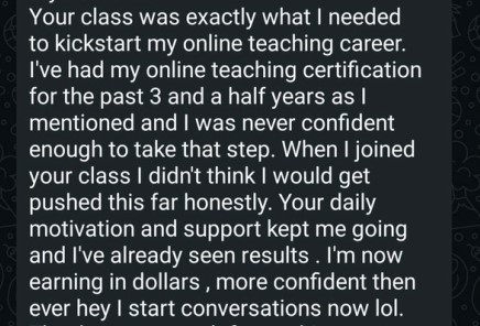 Student testimonial 2
